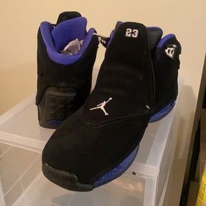 Air Jordan 18 (Black Suede & Royal Blue) Wizards Away *No Box*